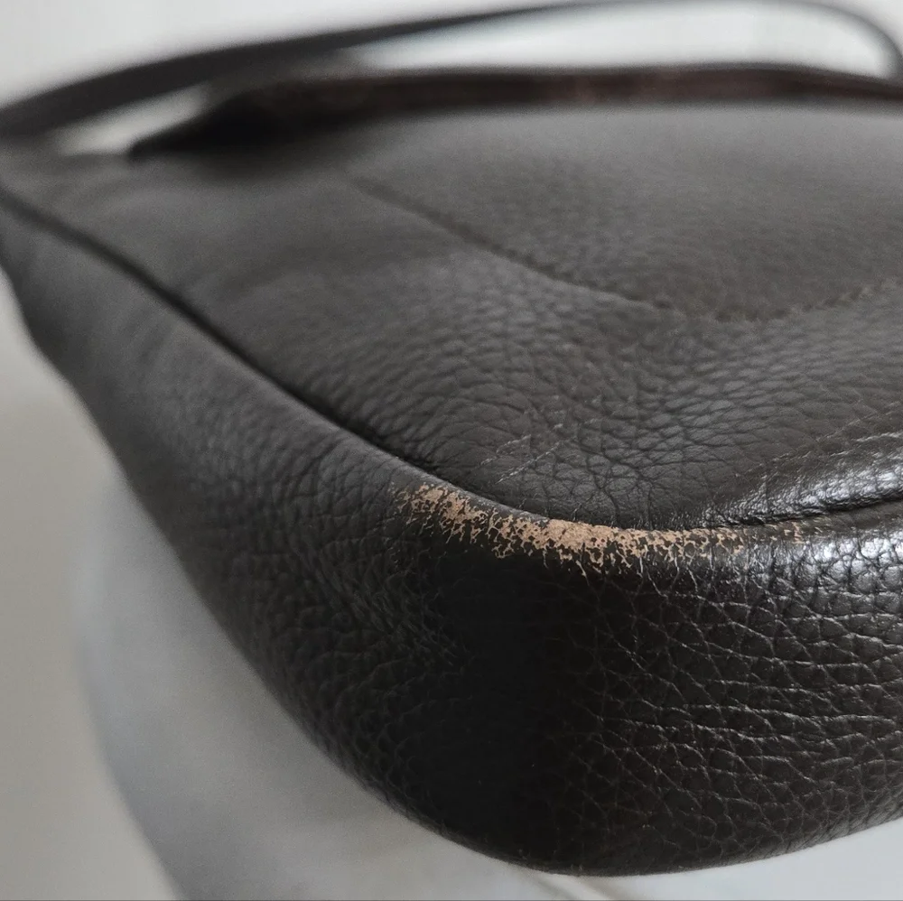 EUC Longchamp Brown Leather Shoulder Bag
